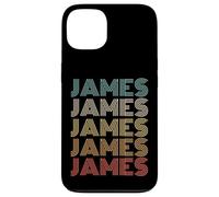 Funny Vintage 70s Repeated Text Design First Name James Carcasa para iPhone 13