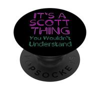 Funny Vintage 90s Scott Surname Quote Family Group Photo PopSockets PopGrip Adhesivo