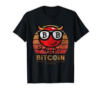 Funny Vintage Bitcoin BTC Devil Graphic Tee - Bitcoin Crypto Camiseta