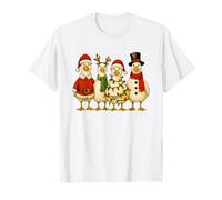 Funny Vintage Christmas Silly Goose Festive Graphic Camiseta