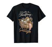 Funny Vintage Lovers I'D Rather Be Thrifting Camiseta