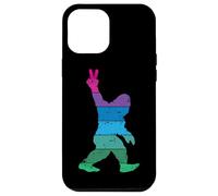 Funny Vintage Sasquatch Bigfoot Señal de Paz Yeti Carcasa para iPhone 12 Pro MAX