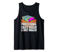 Funny Vinyl Record Collector Crate Digger Dust Inhaler Camiseta sin Mangas