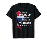 Funny Waking up in Thailand Thai Flag Thailand Travel Camiseta