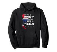 Funny Waking up in Thailand Thai Flag Thailand Travel Sudadera con Capucha