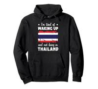 Funny Waking up in Thailand Thai Flag Thailand Travel Sudadera con Capucha