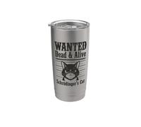 Funny Wanted Dead and Alive Schrödinger's Cat Schrodinger Vaso térmico de acero inoxidable de doble pared