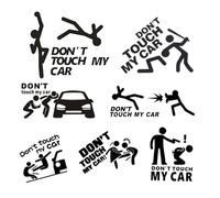 Funny Warning Bumper Sticker Decal - 5.91x4.72 Inches Don't Touch My Car Decal | Funny Text Cars Stickers | Pvc Waterproof Don't Warning Decals for Car Truck Suv Window Laptop