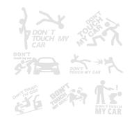 Funny Warning Bumper Sticker Decal - 5.91x4.72 Inches Don't Touch My Car Decal | Funny Text Cars Stickers | Pvc Waterproof Don't Warning Decals for Car Truck Suv Window Laptop