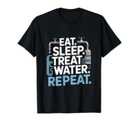 Funny Wastewater Operator Water Treatment Camiseta gráfica económica, Hombre, Negro, S
