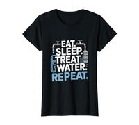 Funny Wastewater Operator Water Treatment Camiseta gráfica económica, Mujer, Negro, M