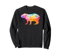 Funny Watercolor Giant Cavy Rodent Colorful Capybara Sudadera
