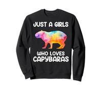 Funny Watercolor Giant Cavy Rodent Colorful Capybara Sudadera