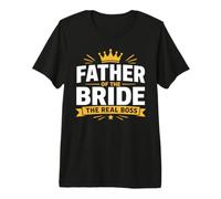Funny Wedding Family Father of The Bride The Real Boss Camiseta Premium
