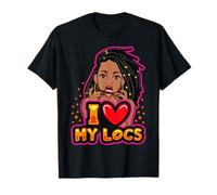 Funny Weed I Love My Locs Black Queen Dreadlocks Mujeres Niñas Camiseta