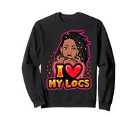 Funny Weed I Love My Locs Black Queen Dreadlocks Mujeres Niñas Sudadera