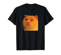 Funny Weird Cat Face Meme Silly Hilarious Cat Confused Camiseta
