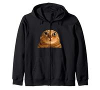 Funny Weird Cat Face Meme Silly Hilarious Cat Confused Sudadera con Capucha