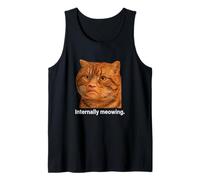 Funny Weird Cat Face Meme Silly Hilarious Mad Cat Confused Camiseta sin Mangas
