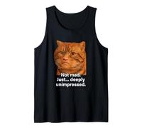 Funny Weird Cat Face Meme Silly Hilarious Mad Cat Confused Camiseta sin Mangas