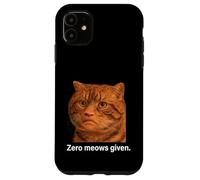 Funny Weird Cat Face Meme Silly Hilarious Mad Cat Confused Carcasa para iPhone 11