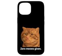 Funny Weird Cat Face Meme Silly Hilarious Mad Cat Confused Carcasa para iPhone 15