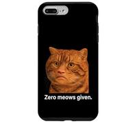 Funny Weird Cat Face Meme Silly Hilarious Mad Cat Confused Carcasa para iPhone 7 Plus/8 Plus