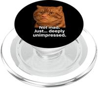 Funny Weird Cat Face Meme Silly Hilarious Mad Cat Confused PopSockets PopGrip para MagSafe