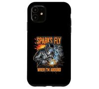 Funny Welder Sparks Fly Fabricator Humor Design Carcasa para iPhone 11