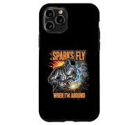 Funny Welder Sparks Fly Fabricator Humor Design Carcasa para iPhone 11 Pro