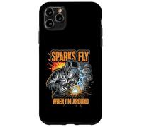 Funny Welder Sparks Fly Fabricator Humor Design Carcasa para iPhone 11 Pro MAX