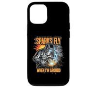 Funny Welder Sparks Fly Fabricator Humor Design Carcasa para iPhone 12/12 Pro