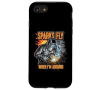 Funny Welder Sparks Fly Fabricator Humor Design Carcasa para iPhone SE (2020) / 7/8