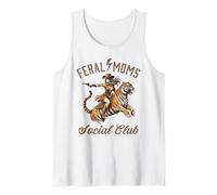 Funny Western Cowboy Country Mama. Feral Moms Social Club Camiseta sin Mangas