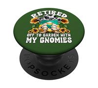 Funny Western Mom Texas Retirement GNOME For Retired Grandma PopSockets PopGrip Adhesivo