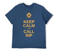 Funny Western Saying - Camiseta con texto en inglés "Keep Calm and Call The Ranch Hand", diseño de humor vaquero, Navy-style, XL