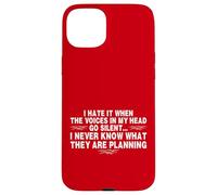 Funny When The Voices Go Silent Sarcastic Carcasa para iPhone 15 Plus