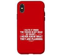 Funny When The Voices Go Silent Sarcastic Carcasa para iPhone X/XS