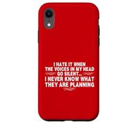 Funny When The Voices Go Silent Sarcastic Carcasa para iPhone XR