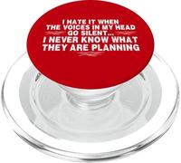 Funny When The Voices Go Silent Sarcastic PopSockets PopGrip para MagSafe