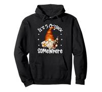 Funny Whiskey Dad GNOME Men Quote Its 5 O Clock Somewhere Sudadera con Capucha