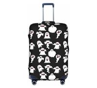 Funny White Ghost - Funda protectora de equipaje de viaje, elástica, a prueba de arañazos, varios tamaños, Blanco, XL