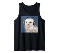 Funny White Owl Music Lover Bubblegum Zoo Niños Niñas Niños Camiseta sin Mangas