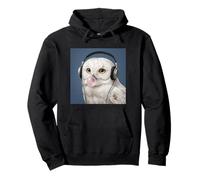 Funny White Owl Music Lover Bubblegum Zoo Niños Niñas Niños Sudadera con Capucha
