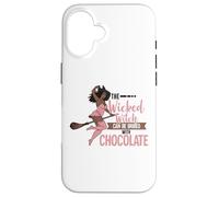 Funny Wicked Black Witch Chocolate Melanina Halloween Witches Carcasa para iPhone 16