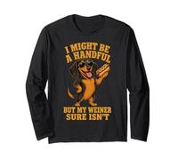 Funny Wiener Dog Adult Humor Dachshund Crude Saying Quote Manga Larga
