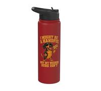 Funny Wiener Dog Adult Humor Dachshund Crude Saying Quote Stainless Steel Insulated Water Bottle