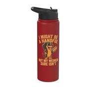Funny Wiener Dog Adult Humor Dachshund Crude Saying Quote Stainless Steel Insulated Water Bottle