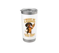 Funny Wiener Dog Adult Humor Dachshund Crude Saying Quote Vaso térmico de acero inoxidable de doble pared
