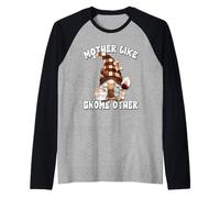 Funny Wine and Coffee GNOME For Women Cute Coffee Mom Saying Camiseta Manga Raglan
